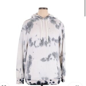 Fear Tie Dye Pullover Size M Silver (White Grey)